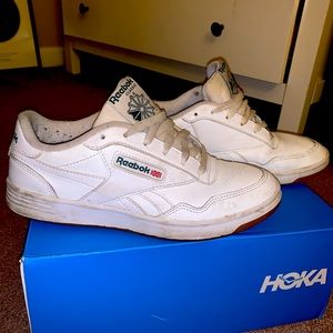 Reebok Classics. White w/gum sole